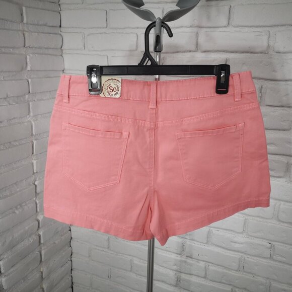 NWT So Authentic Heritage Ladies Size 15 Salmon Rose High Waist Twill Shorts - Picture 2 of 13